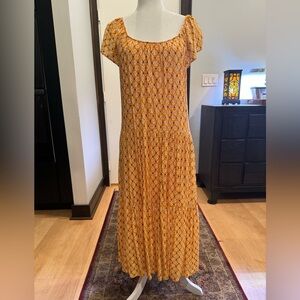 Knox Rose dress, drop waist , scoop neck , drop waist, ruffled bottom , lined